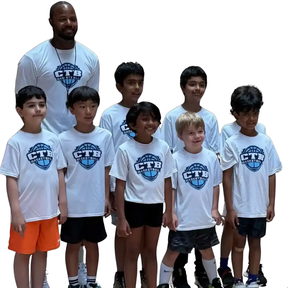 A team picture of a youth basketball team